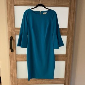 Calvin Klein Peplum Sleeve Sheath Dress